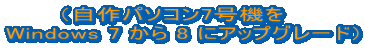 　　　（自作パソコン7号機を Windows 7 から 8 にアップグレード）